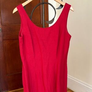 Red Sleeveless Sheath Dress